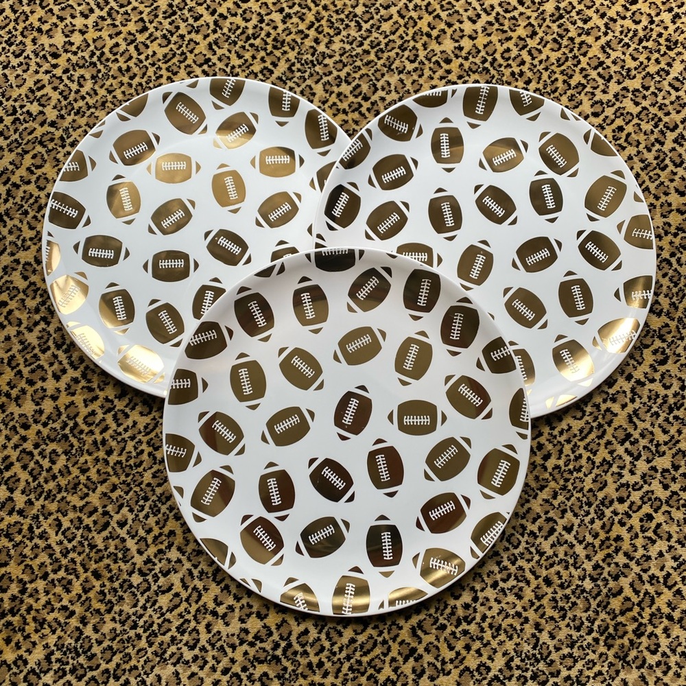 Football platters - set of 3